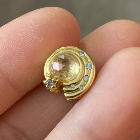 NWOT Gold Sparkling Shooting Star Charm Sterling Silver 925 - Picture 8 of 16